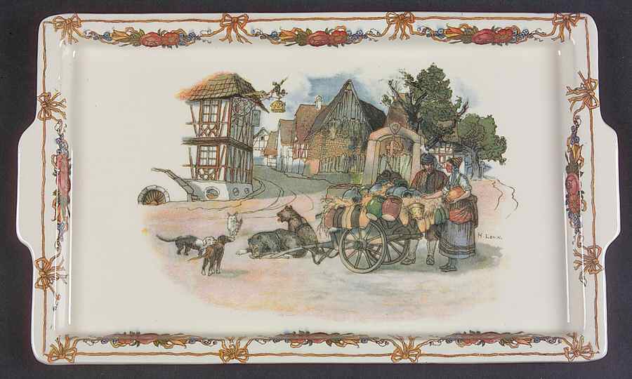 Obernai 10" Rectangular Tray by Sarreguemines-1