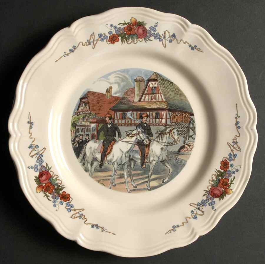 Obernai Large Dinner Plate by Sarreguemines-1