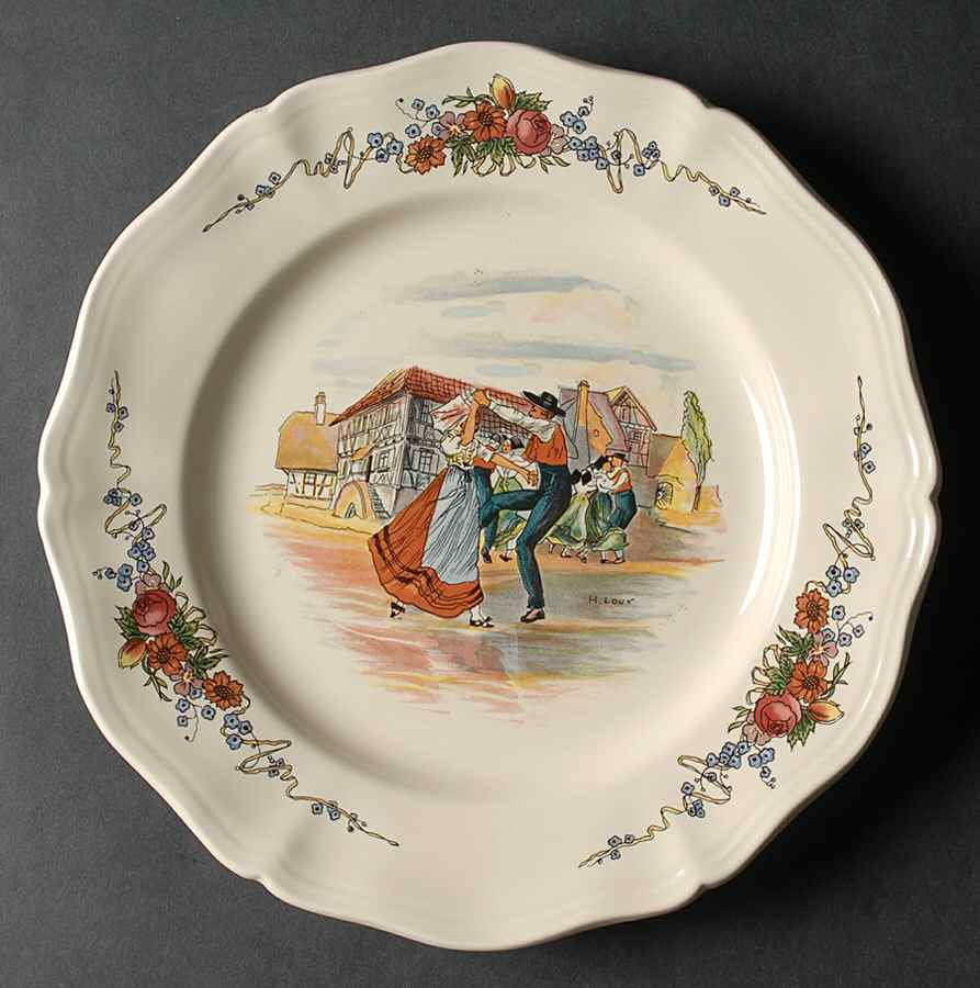 Obernai Dinner Plate by Sarreguemines-1