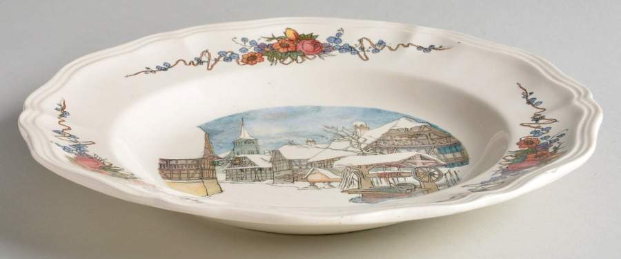 Obernai Large Rim Soup Bowl by Sarreguemines-1
