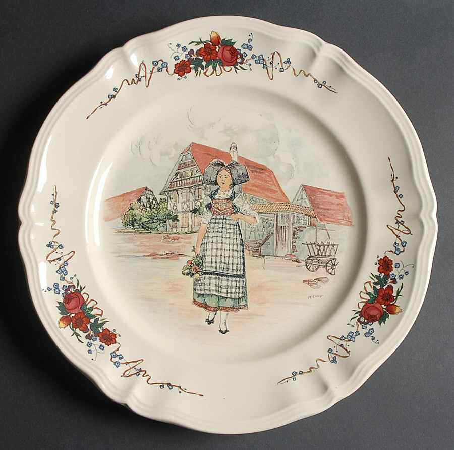 Obernai 12" Chop Plate (Round Platter) by Sarreguemines-1