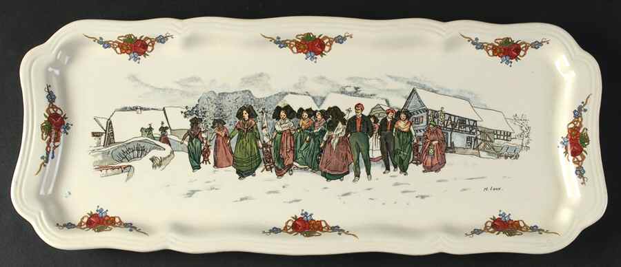 Obernai Large Sandwich Tray by Sarreguemines-1