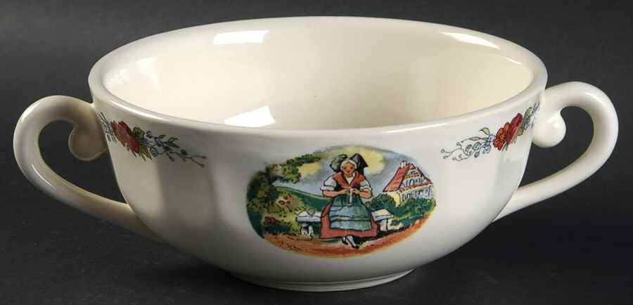 Obernai Flat Cream Soup Bowl by Sarreguemines-1
