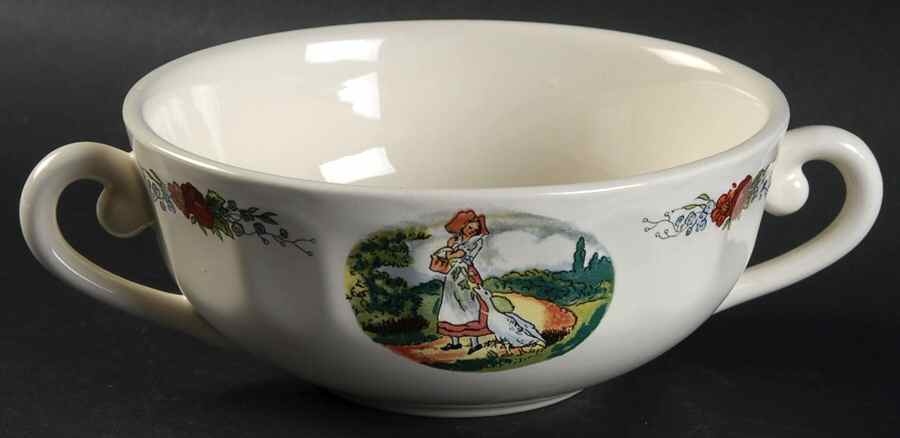 Obernai Flat Cream Soup Bowl by Sarreguemines-1