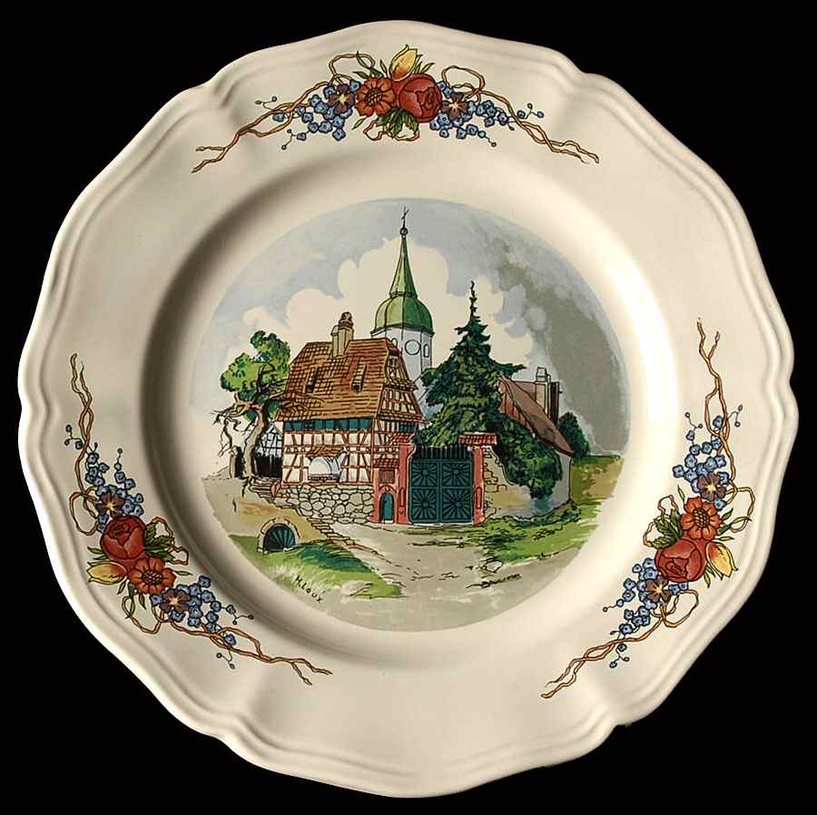 Obernai Salad Plate by Sarreguemines-1