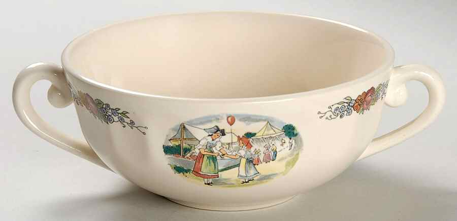 Obernai Flat Cream Soup Bowl by Sarreguemines-1