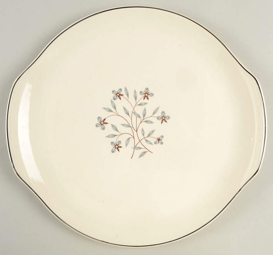 Whimsey (Off White Background) Handled Cake Plate by Salem-1