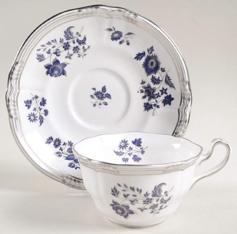 Pennington Platinum Flat Cup & Saucer Set by Spode-1