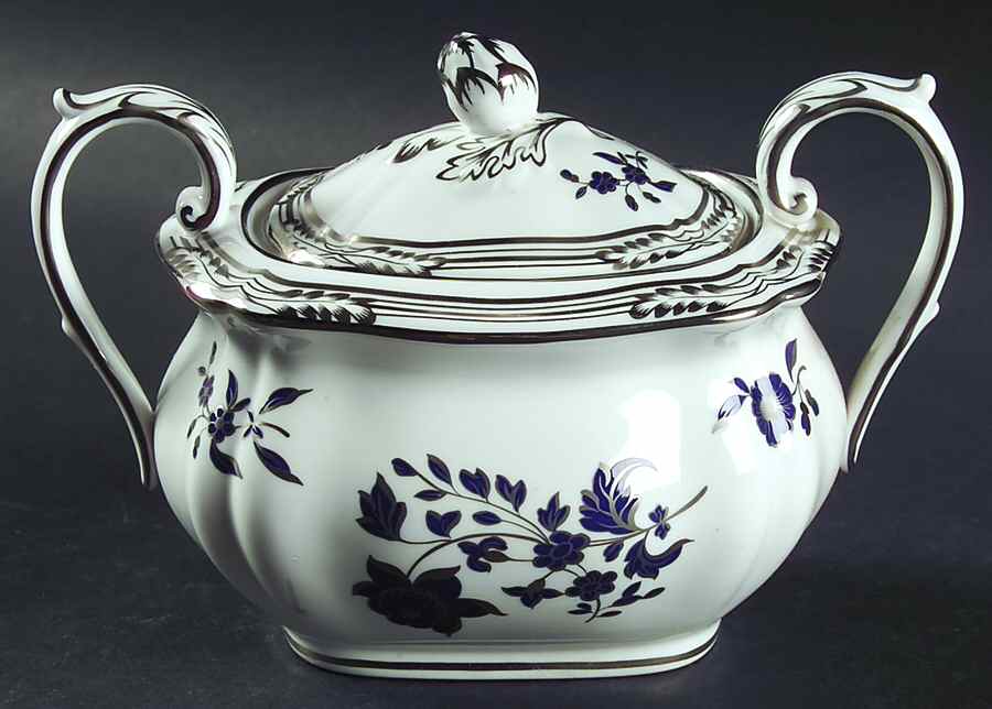 Pennington Platinum Sugar Bowl & Lid by Spode-1