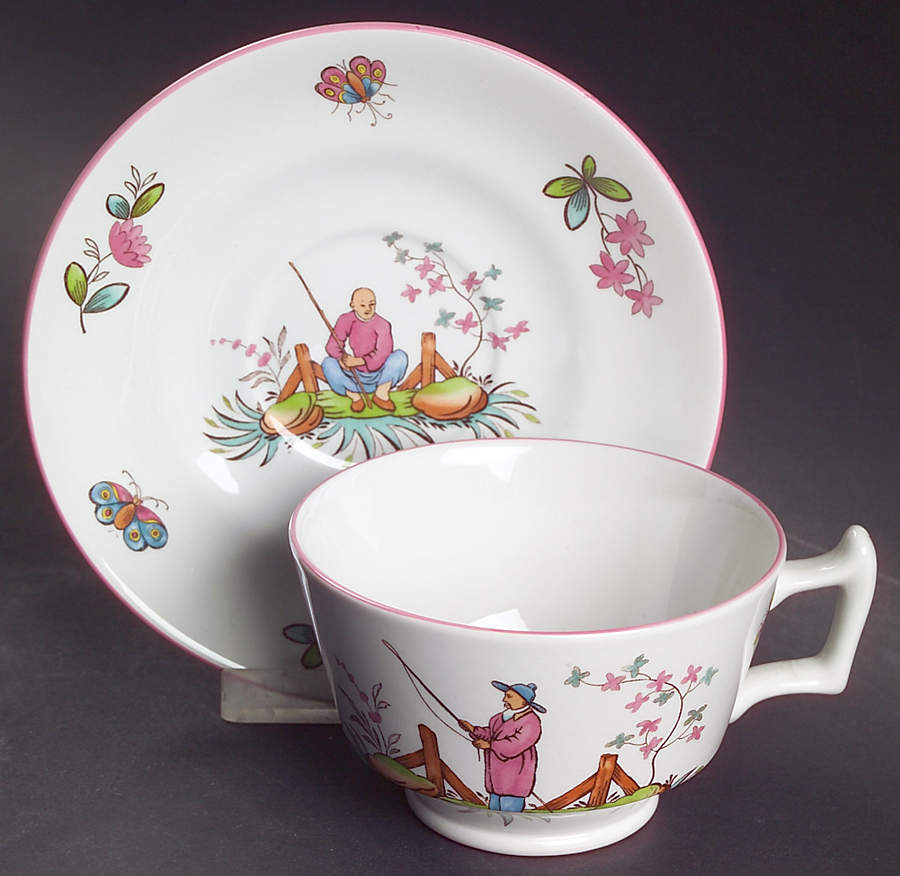 Pearl River Footed Cup & Saucer Set by Spode-1