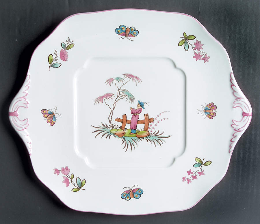 Pearl River Square Handled Cake Plate by Spode-1