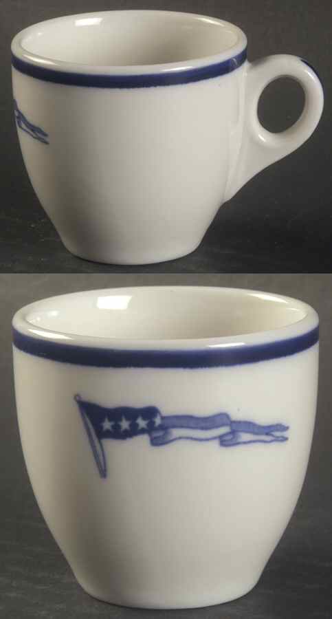 Us Navy Mess (Captain) Flat Demitasse Cup by Sterling China (USA)-1
