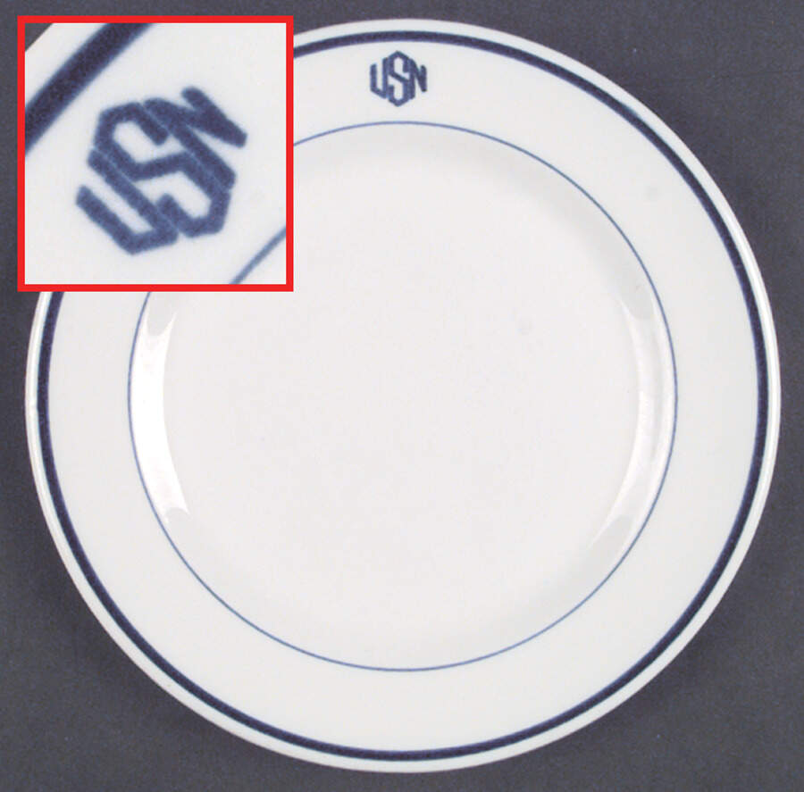 Us Navy Mess (Warrant Officer) Bread & Butter Plate by Sterling China (USA)-1