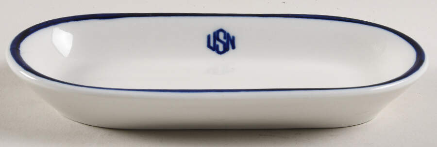 Us Navy Mess (Warrant Officer) 7" Pickle Dish by Sterling China (USA)-1