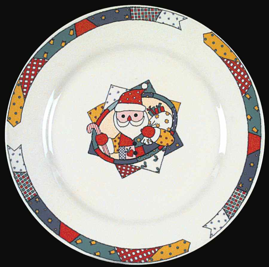 Patchwork Holiday Dinner Plate by Studio Nova-1