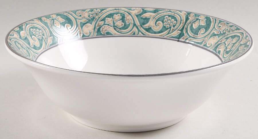 Fairmont Green 9" Round Vegetable Bowl by Sango-1