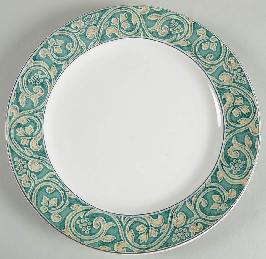 Fairmont Green 12" Chop Plate (Round Platter) by Sango-1