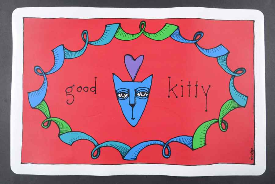 Jester Cat Vinyl Placemat by Signature-1