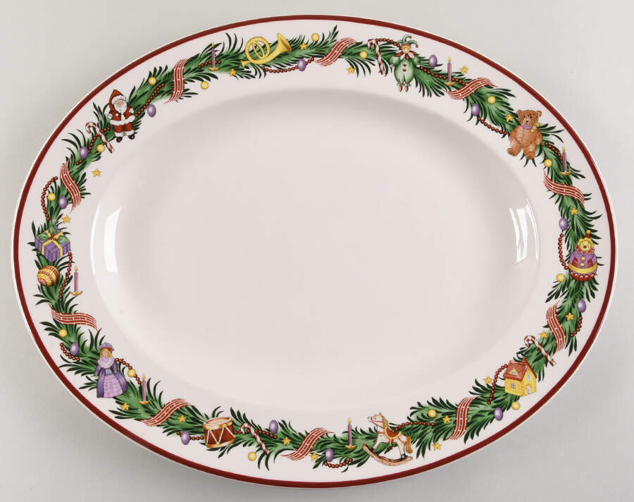 Christmas Memories 15" Oval Serving Platter by Spode-1