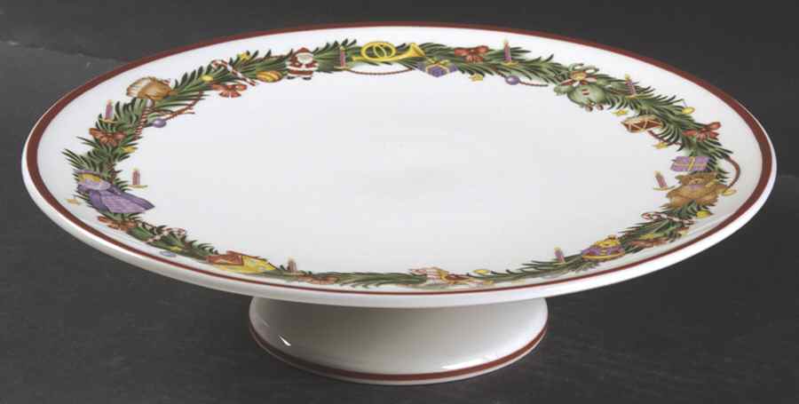 Christmas Memories 10" Diameter Pedestal Cake Stand by Spode-1