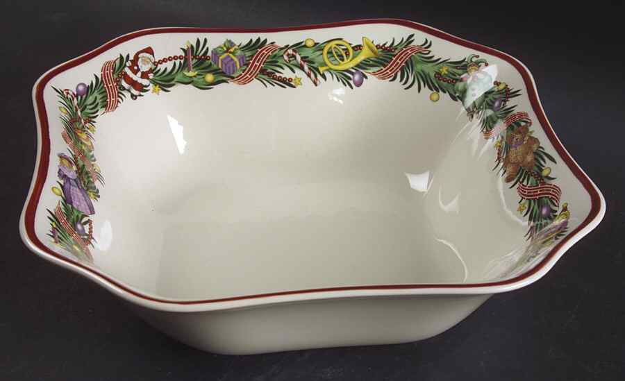 Christmas Memories 9" Square Vegetable Bowl by Spode-1