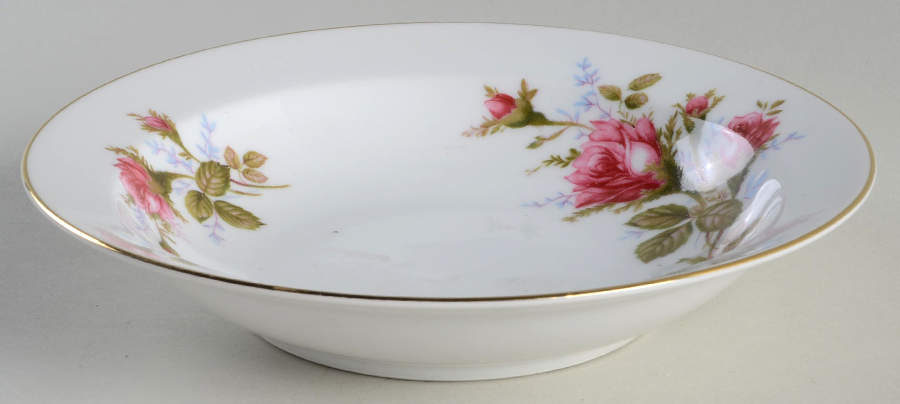 Moss Rose Rim Soup Bowl by Sango-1