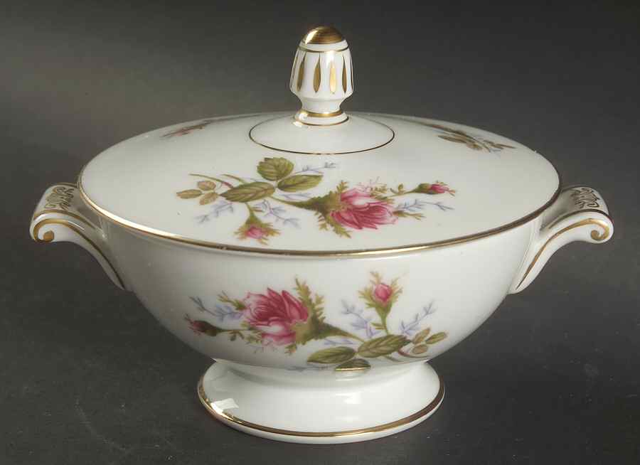 Moss Rose Sugar Bowl & Lid by Sango-1