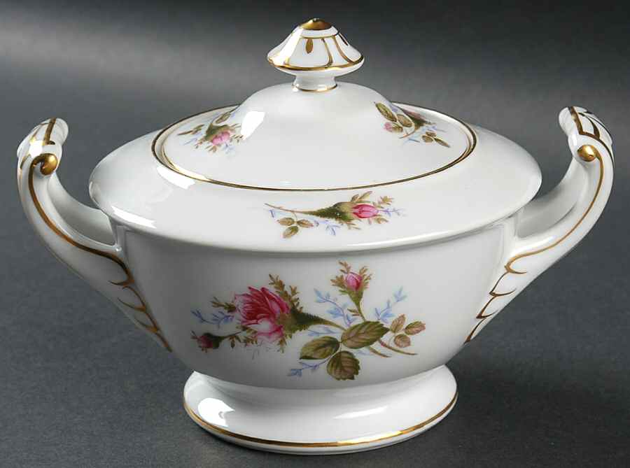 Moss Rose Sugar Bowl & Lid by Sango-1