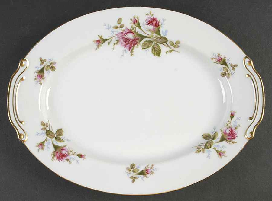 Moss Rose 12" Oval Serving Platter by Sango-1