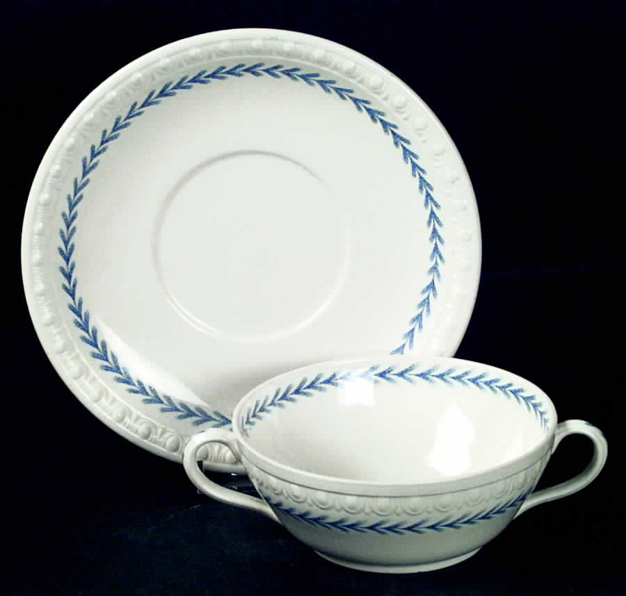 Diana Footed Cream Soup Bowl & Saucer Set by Spode-1