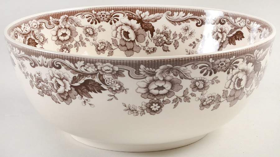 Delamere Brown 9" Salad Serving Bowl by Spode-1