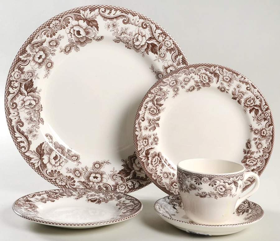 Delamere Brown 5 Piece Place Setting by Spode-1