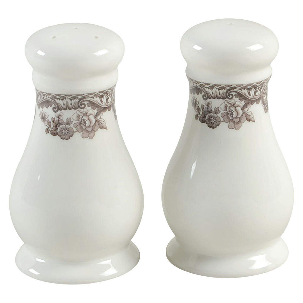 Delamere Brown Salt & Pepper Set by Spode-1