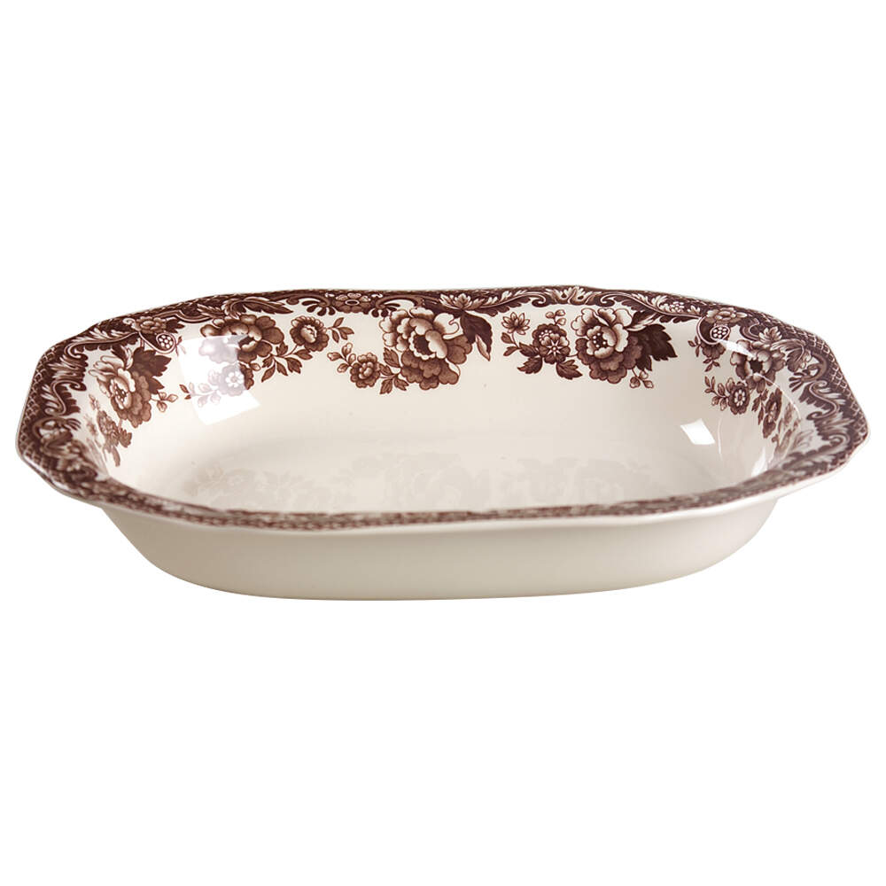 Delamere Brown 9" Oval Vegetable Bowl by Spode-1