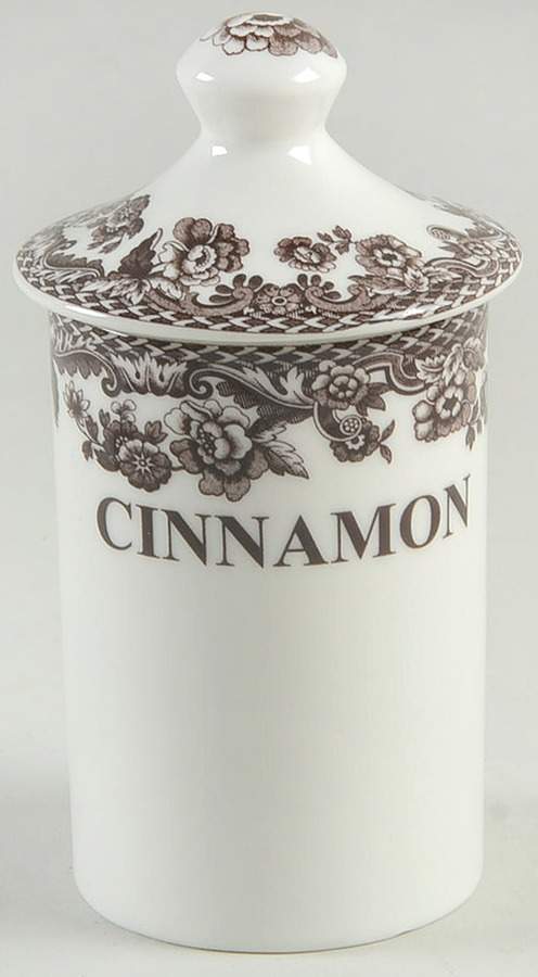 Delamere Brown Cinnamon Spice Jar & Lid by Spode-1