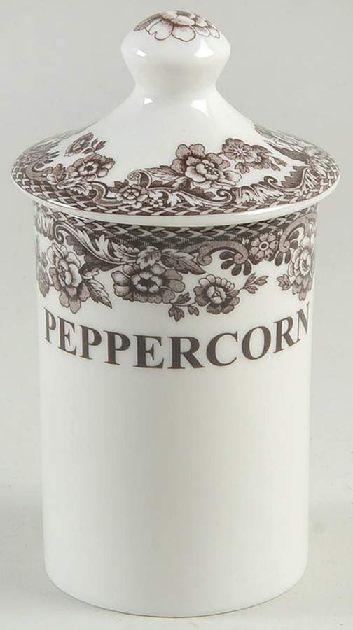 Delamere Brown Peppercorn Spice Jar & Lid by Spode-1