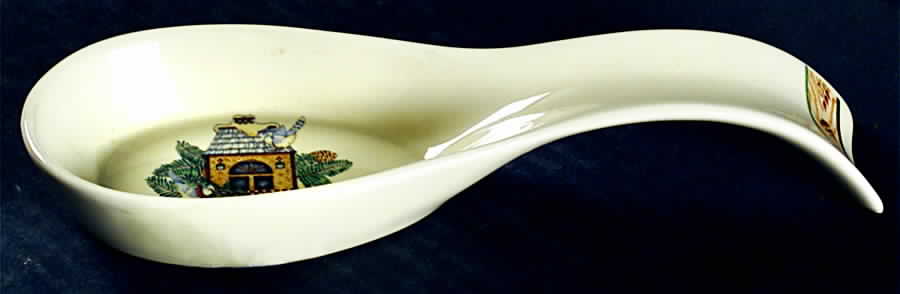 Winter Birds Spoon Rest/Holder (Holds 1 Spoon) by Sakura-1