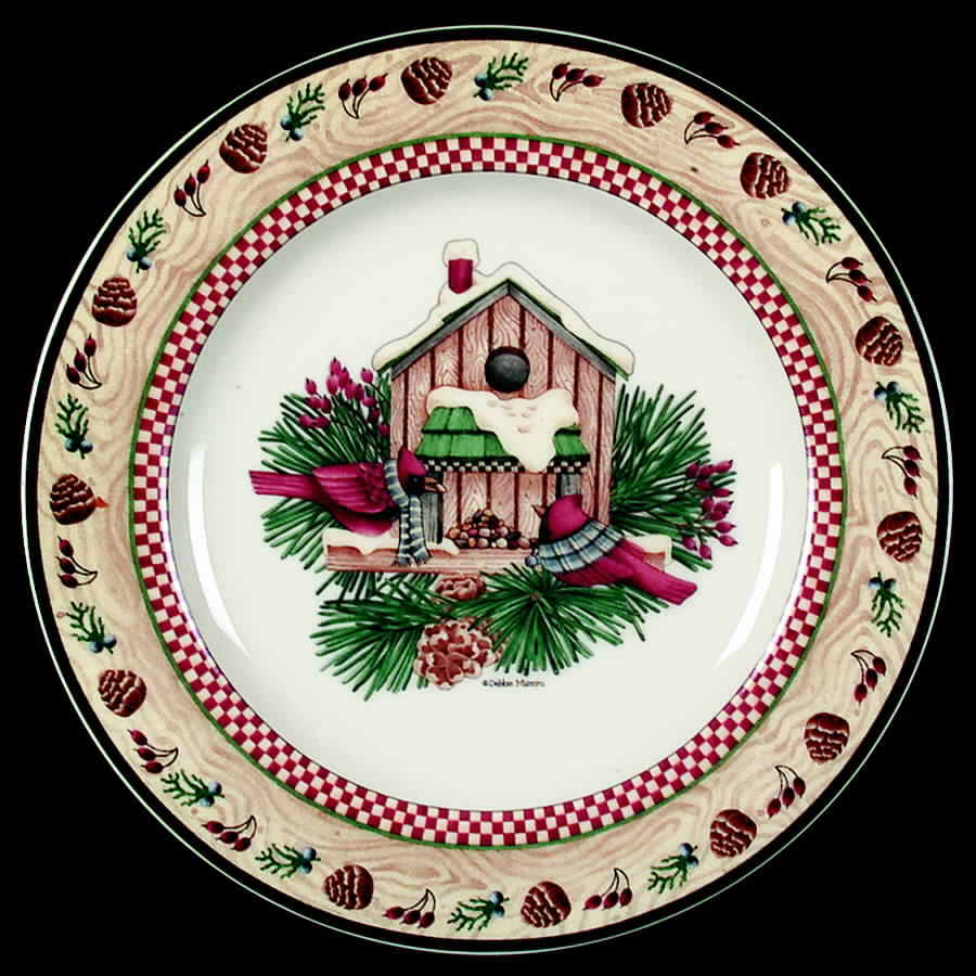 Winter Birds Salad/Dessert Plate by Sakura-1