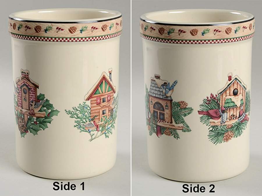 Winter Birds Utensil Holder by Sakura-1