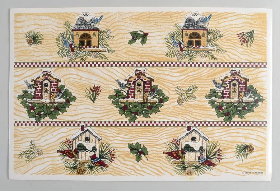 Winter Birds Vinyl Placemat by Sakura-1