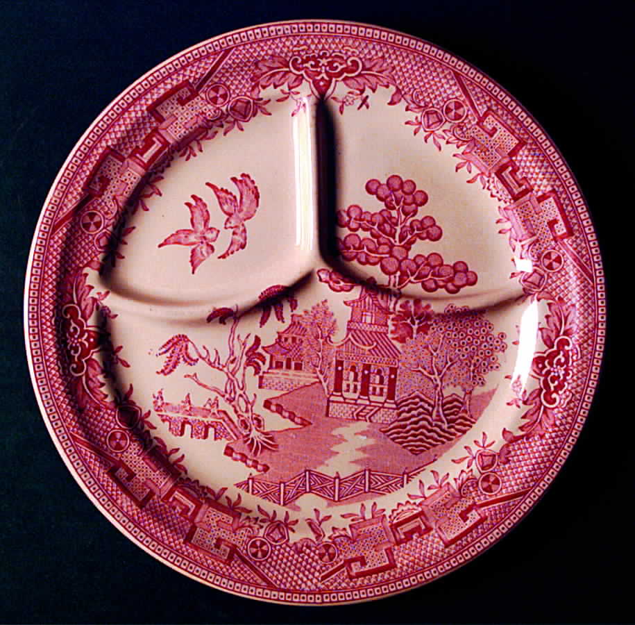 Red Willow Grill Plate by Sterling China (USA)-1