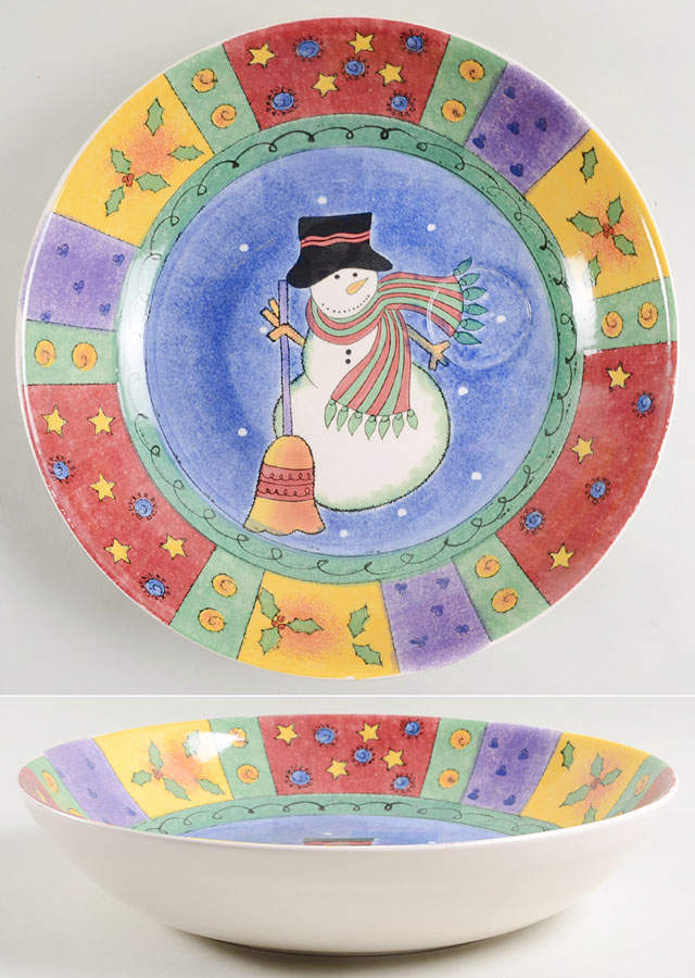 Sweet Shoppe Christmas Chip Bowl/Plate for Chip & Dip Set by Sango-1