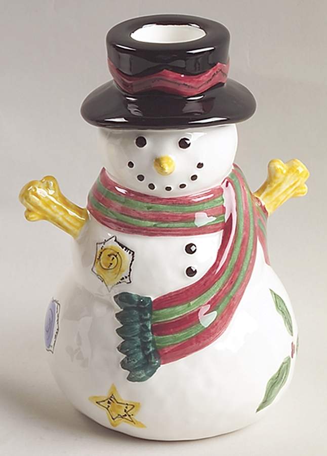 Sweet Shoppe Christmas Figural Candlestick by Sango-1