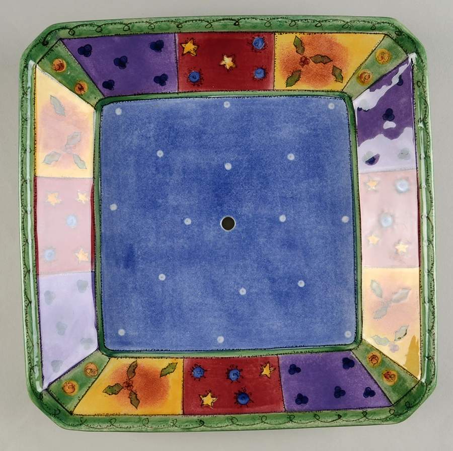 Sweet Shoppe Christmas Bottom Tray for 2 Tier Serving Tray by Sango-1