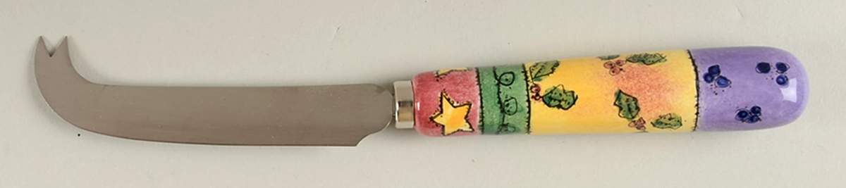 Sweet Shoppe Christmas Cheese Knife with Stainless Blade by Sango-1