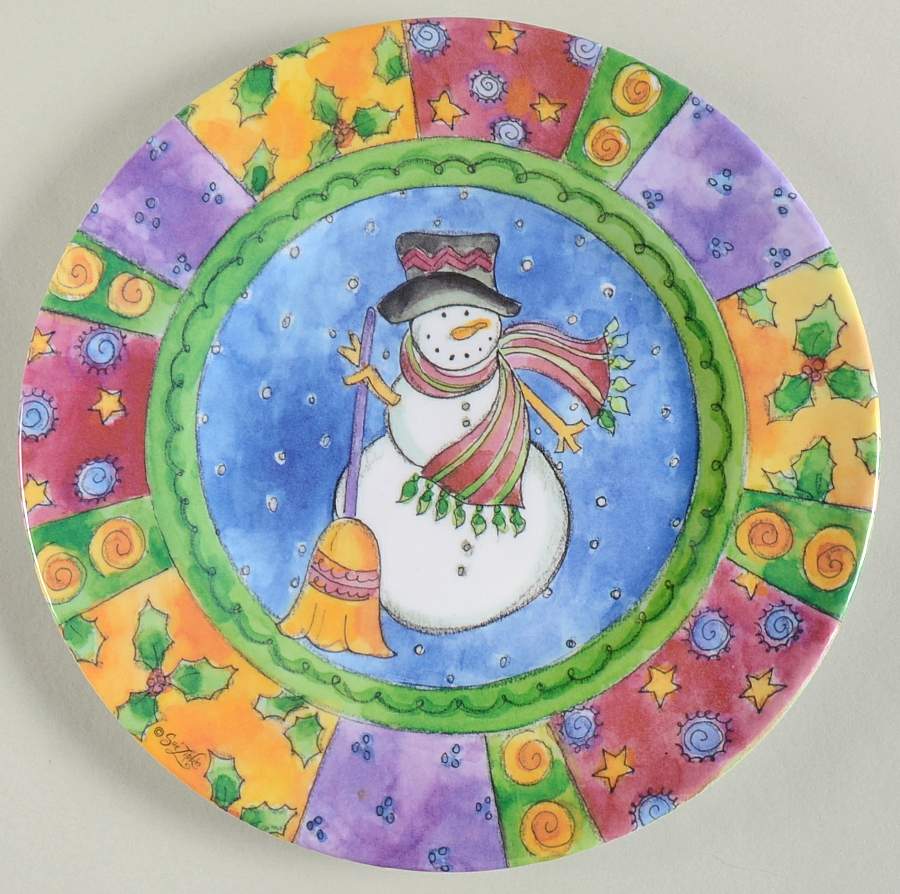 Sweet Shoppe Christmas Melamine Salad Plate by Sango-1