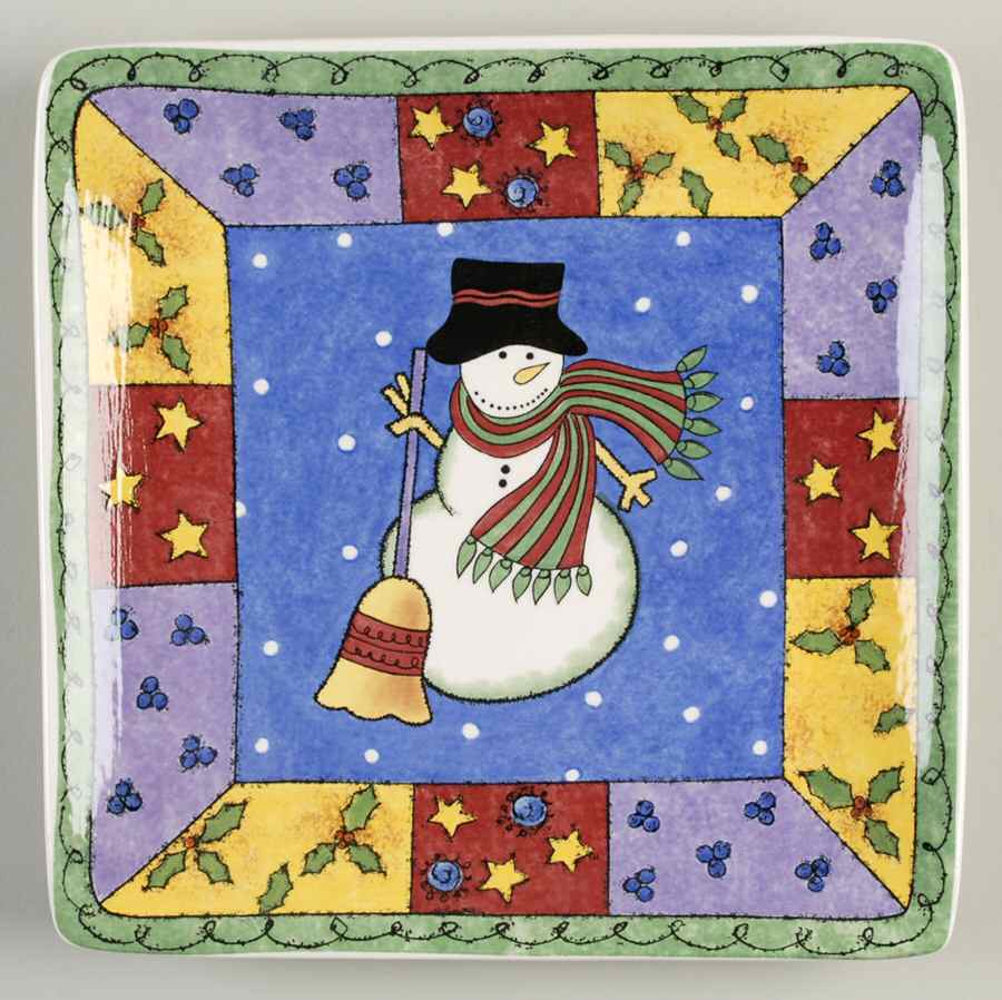 Sweet Shoppe Christmas Square Salad Plate by Sango-1