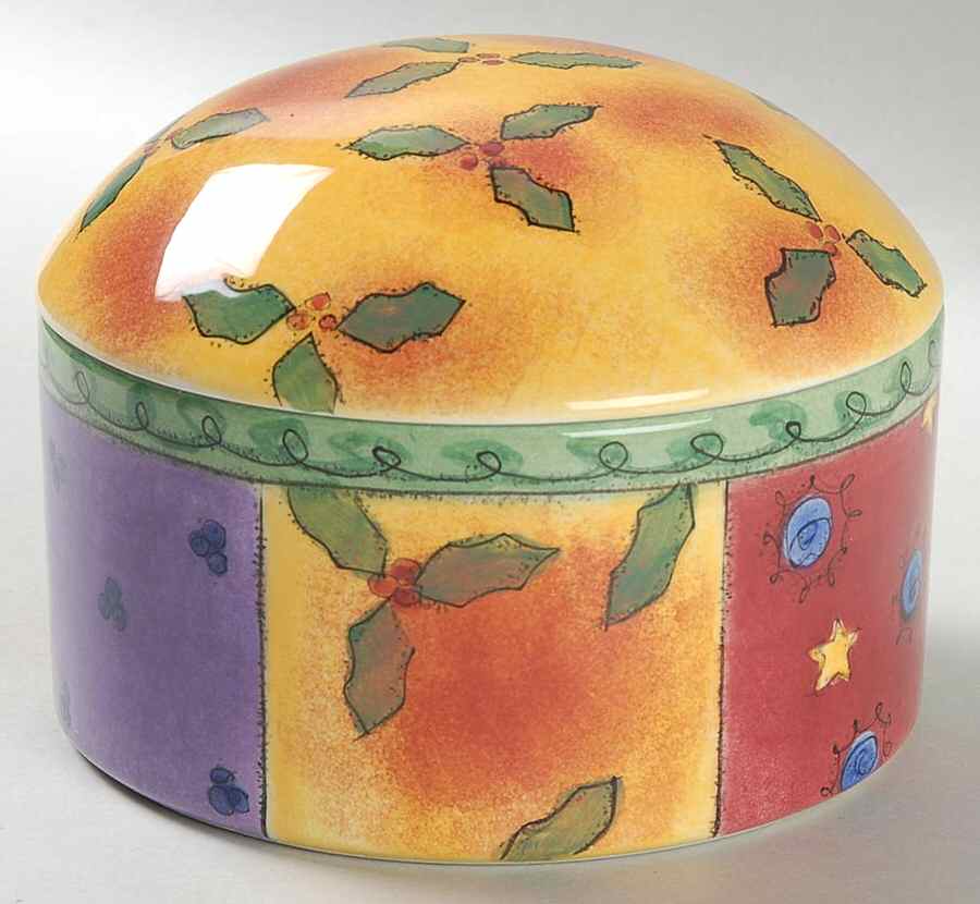 Sweet Shoppe Christmas Round Box & Lid by Sango-1