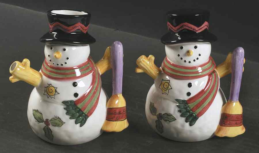 Sweet Shoppe Christmas Figural Creamer & Sugar Set by Sango-1