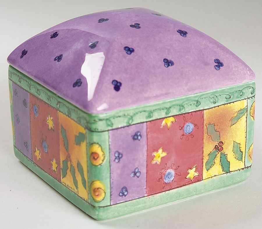 Sweet Shoppe Christmas Square Box with Lid by Sango-1